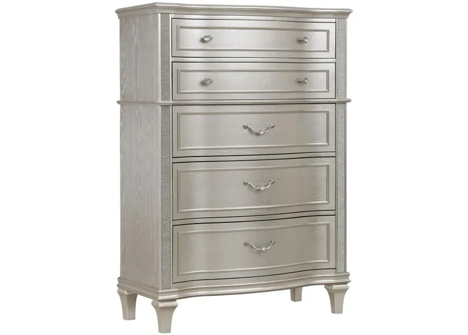 Evangeline 6-drawer Chest Silver Oak