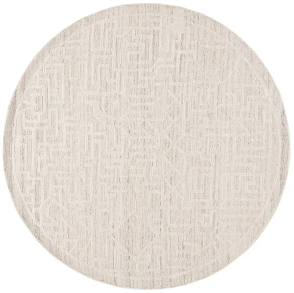 ABSTRACT Hand Tufted 6' x 6' Round area rug