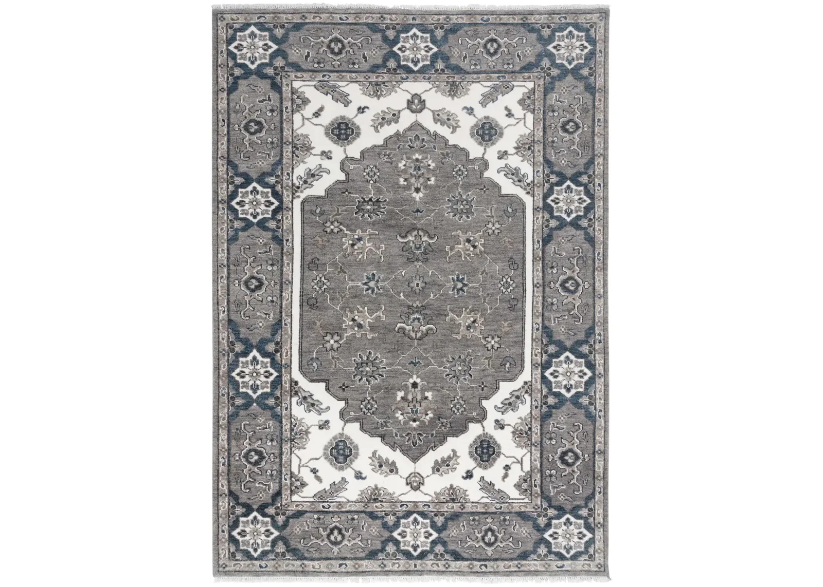 Historia Gray/Ivory Persian/Classic Wool 10' x 14' Rectangle Rug