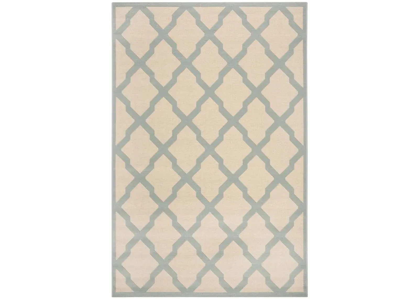 LINDEN 122 Collection LND122L-4 Cream / Aqua 4' X 6'