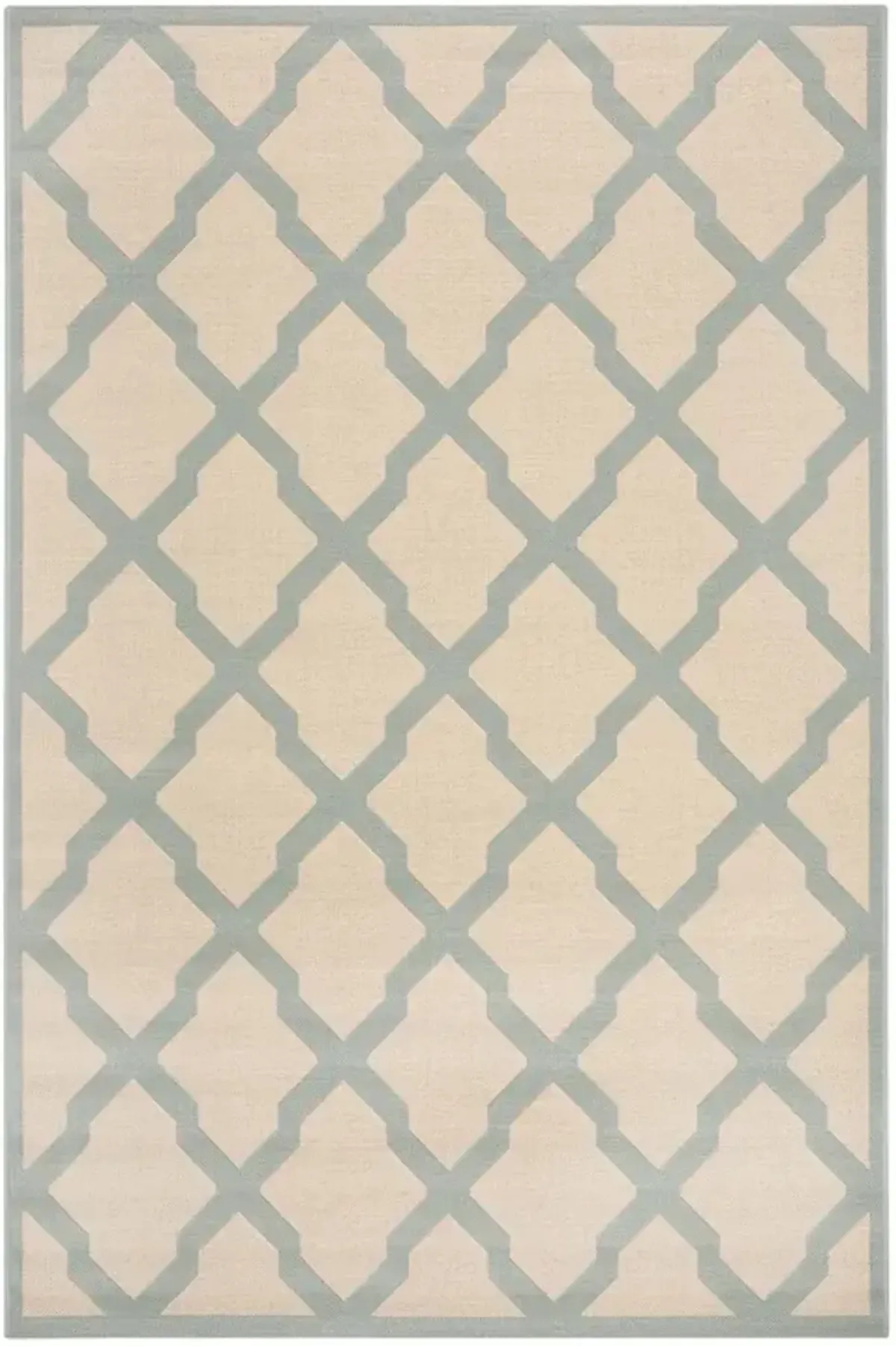 LINDEN 122 Collection LND122L-4 Cream / Aqua 4' X 6'