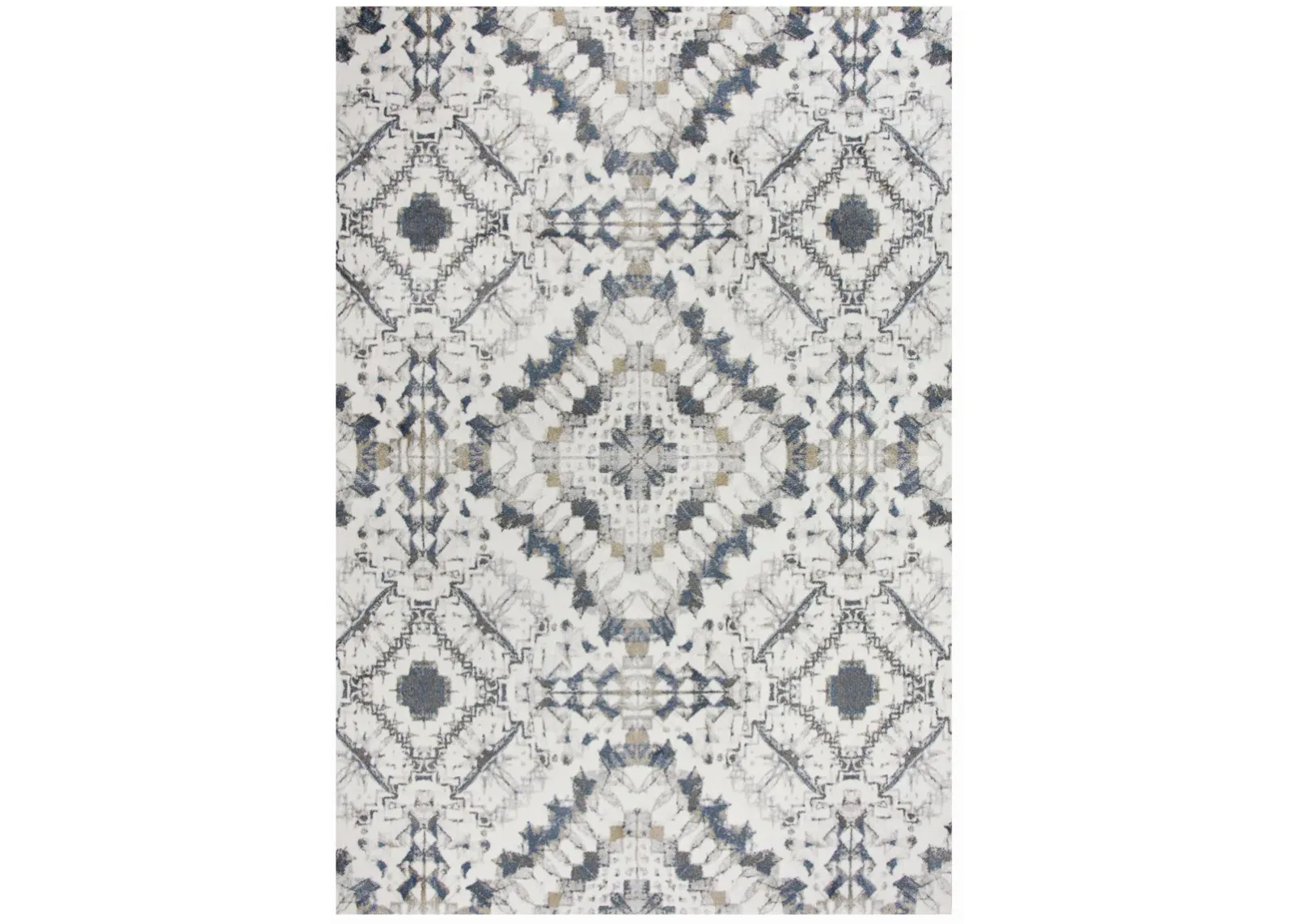 Bristol Beige/Blue Geometric Polypropylene/Polyester 8'10" x 11'10" Rectangle Rug