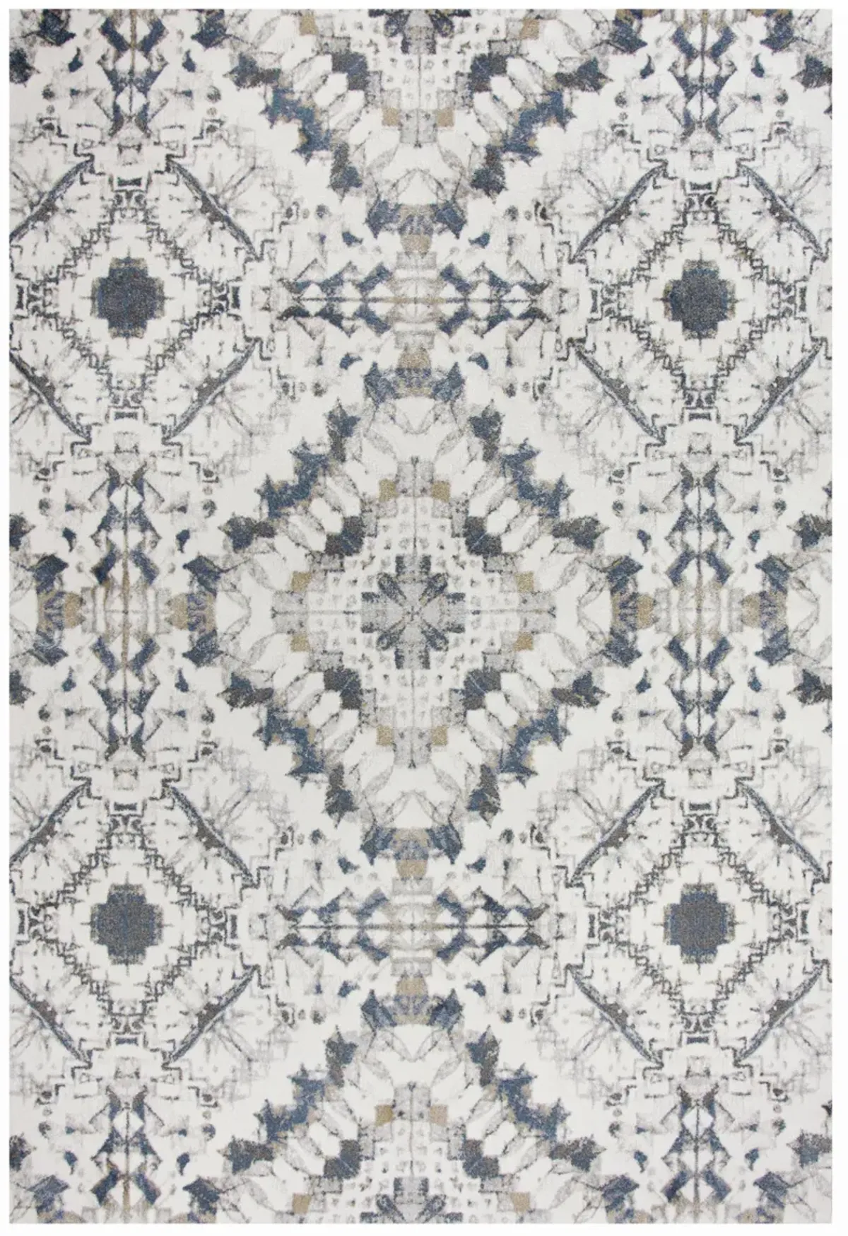 Bristol Beige/Blue Geometric Polypropylene/Polyester 8'10" x 11'10" Rectangle Rug