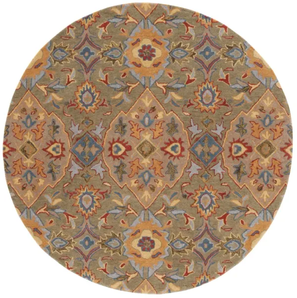 HERITAGE Hand Tufted 6' x 6' Round area rug