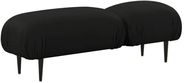 Adalynn Black Vegan Leather Bench