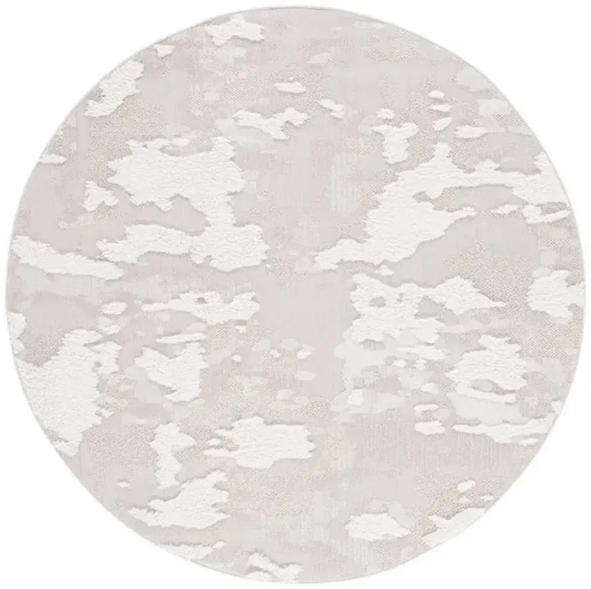 TRENDS 100 Beige 5'-3' X 5'-3' Round Round Rug