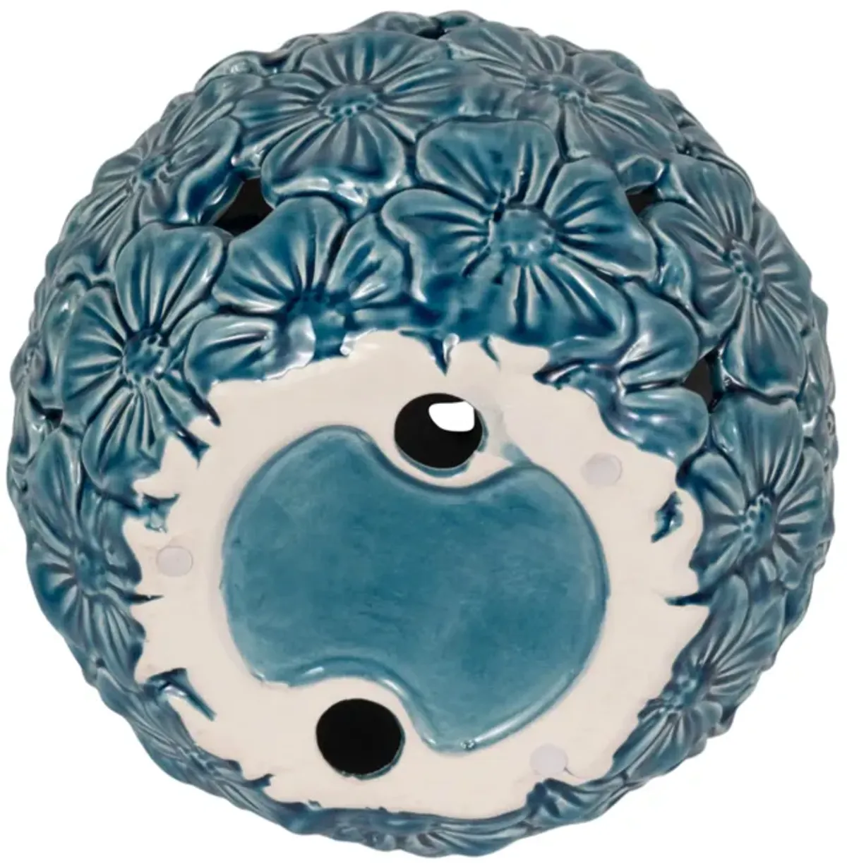 1o" Flower Cut-out Garden Orb, Blue