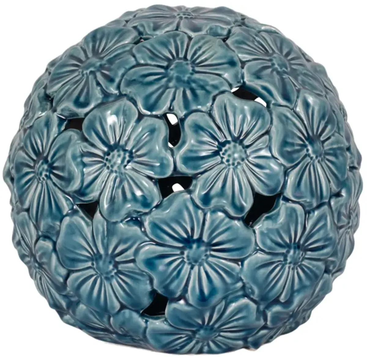 1o" Flower Cut-out Garden Orb, Blue