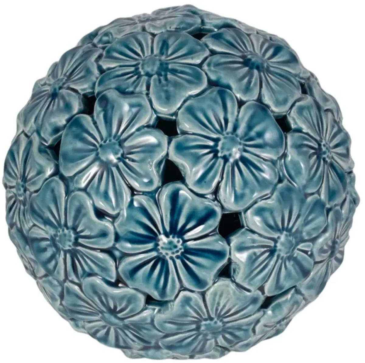 1o" Flower Cut-out Garden Orb, Blue