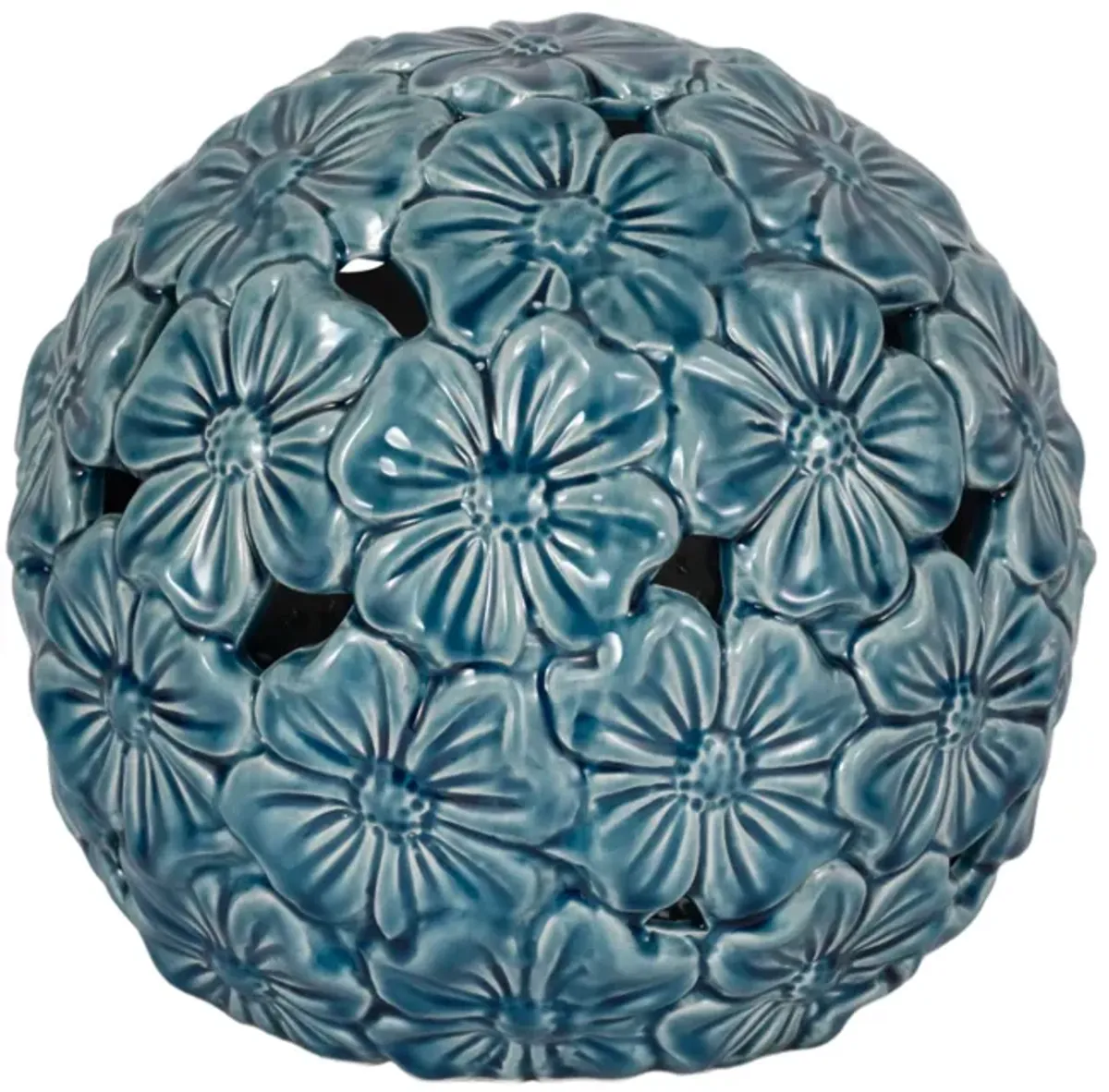 1o" Flower Cut-out Garden Orb, Blue