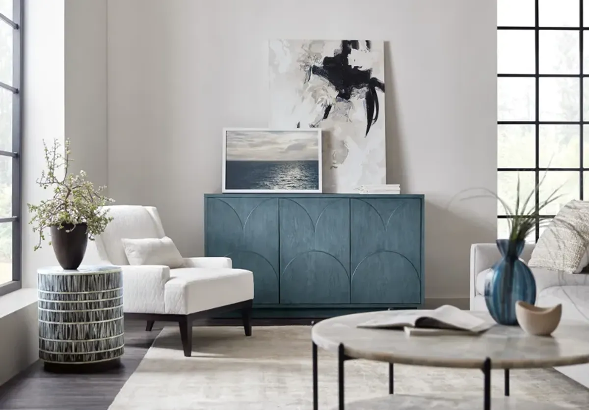 Melange Round Valley Three Door Entertainment Credenza