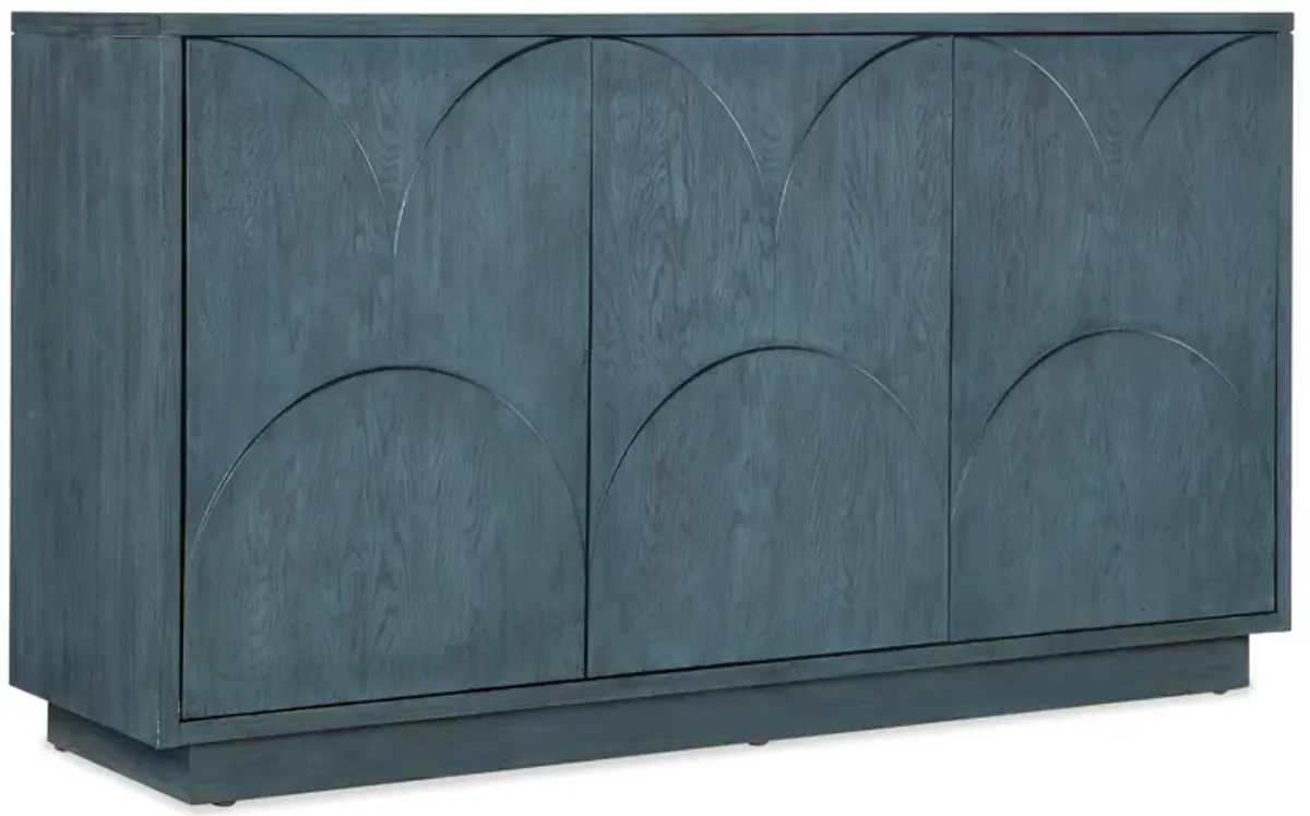 Melange Round Valley Three Door Entertainment Credenza