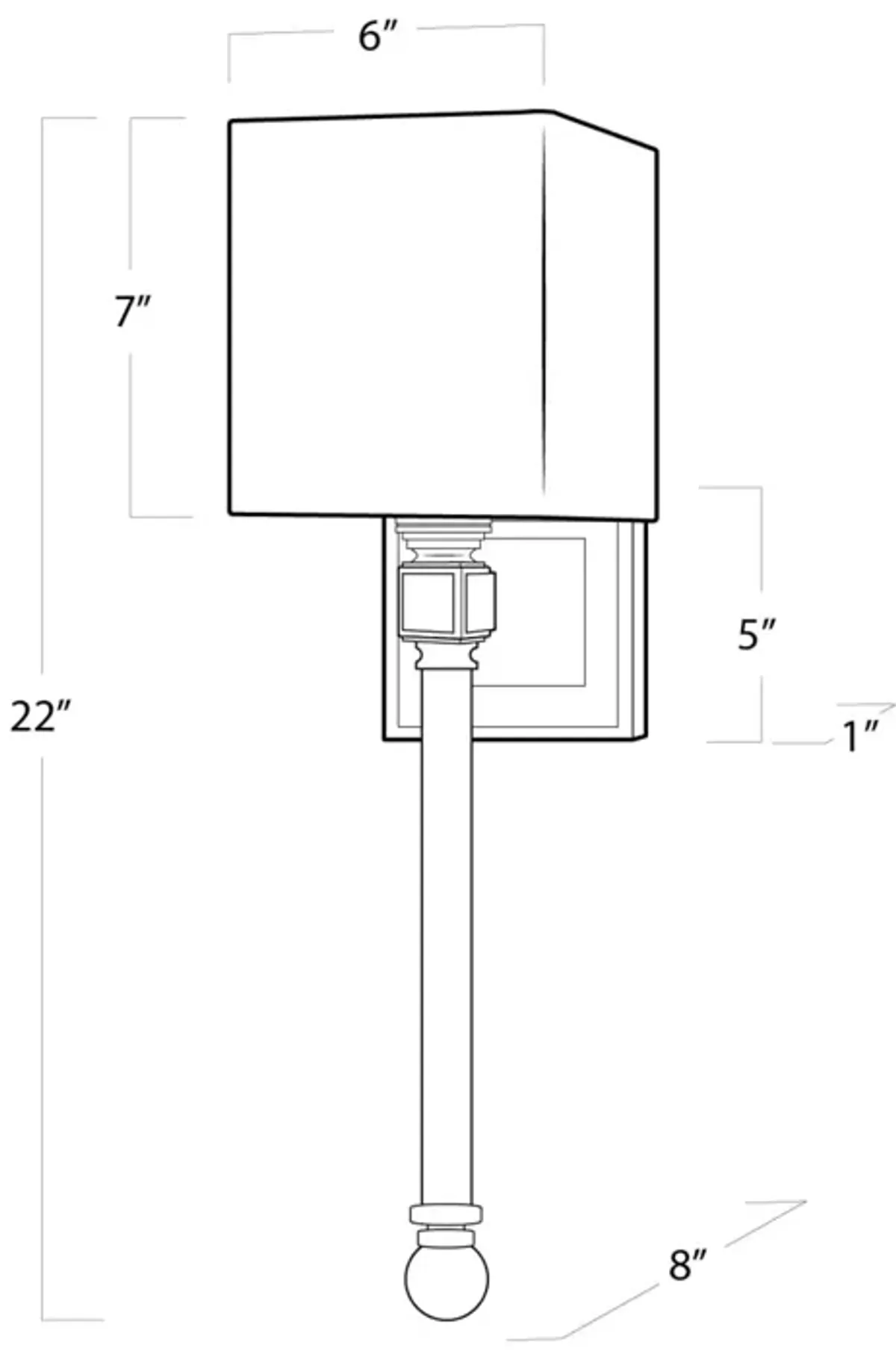 Crystal Tail Sconce (Natural Brass)