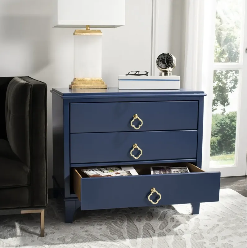 Hannon 3 Drawer Contemporary Nightstand