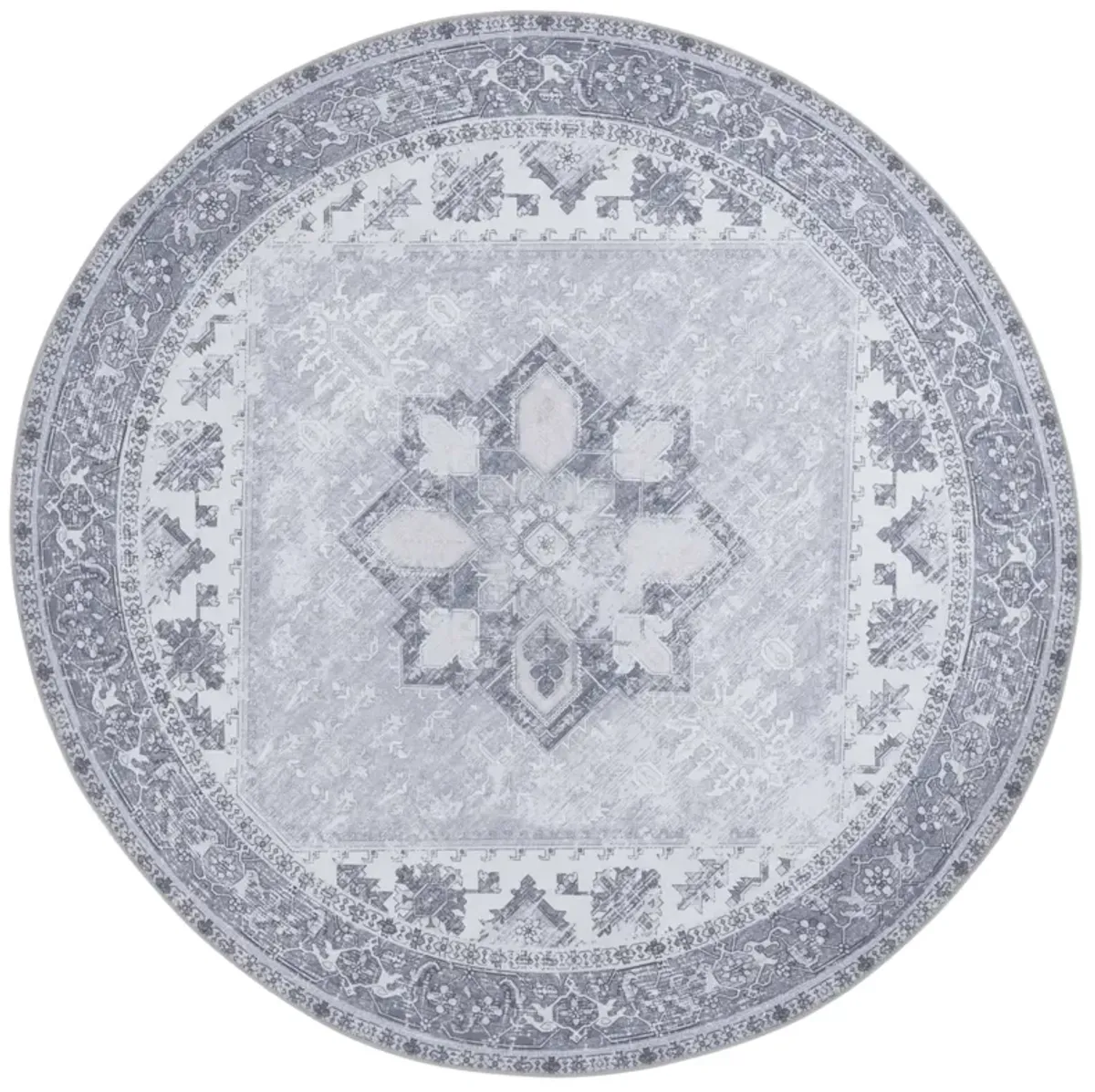 TUCSON 102 M/W S/R LIGHT GREY 4' x 4' Round Round Rug