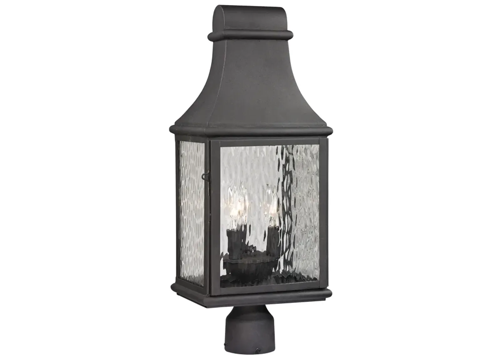 Forged Jefferson 23" High 3-Light Outdoor Post Light - Charcoal