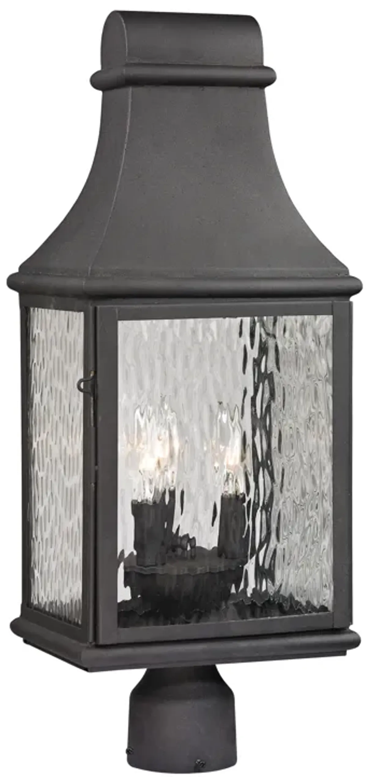 Forged Jefferson 23" High 3-Light Outdoor Post Light - Charcoal