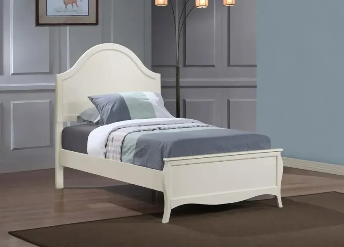 Dieppe Twin Panel Bed Cream White