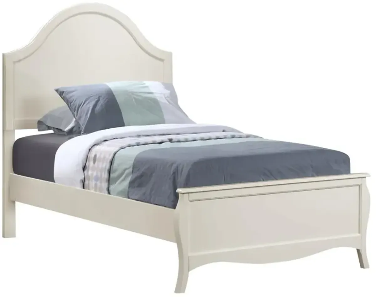 Dieppe Twin Panel Bed Cream White