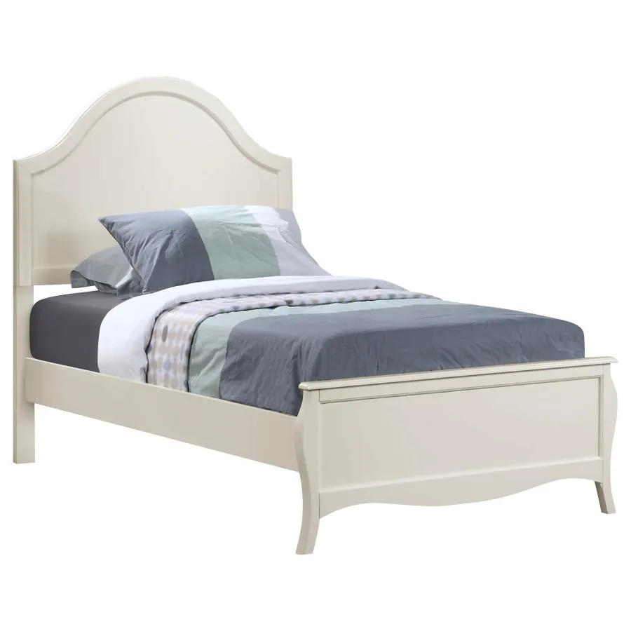 Dieppe Twin Panel Bed Cream White