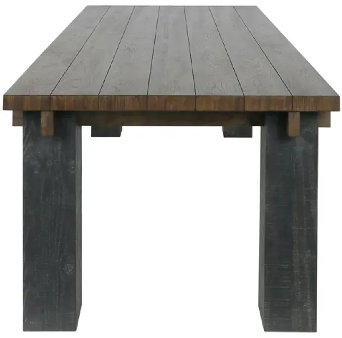 Duncan 90" Reclaimed Solid Wood Farmhouse Dining Table in Brown