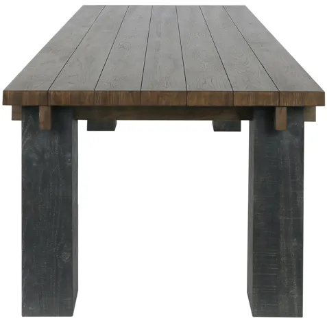 Duncan 90" Reclaimed Solid Wood Farmhouse Dining Table in Brown