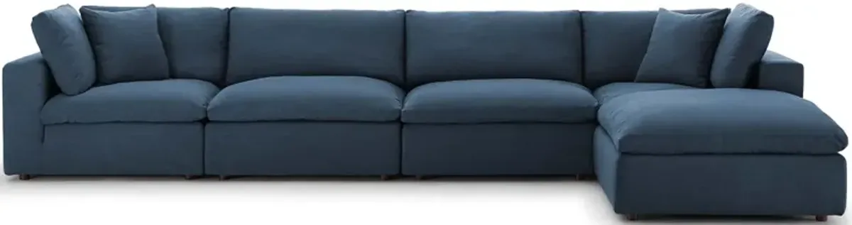 Commix Down Filled Overstuffed 5 Piece Sectional Sofa Set