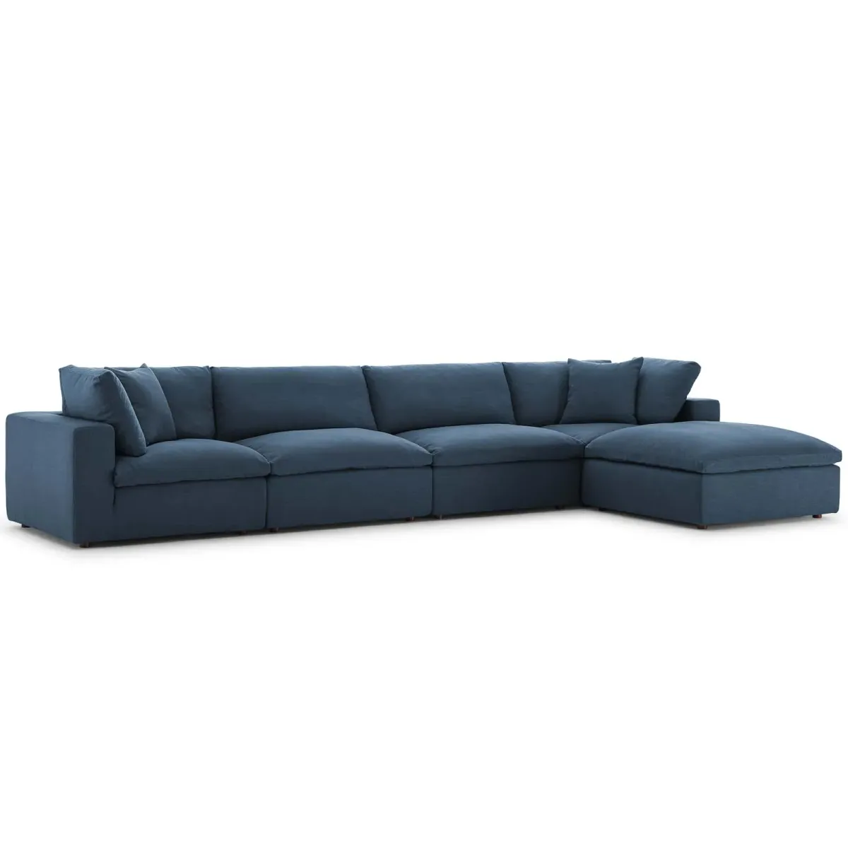 Commix Down Filled Overstuffed 5 Piece Sectional Sofa Set