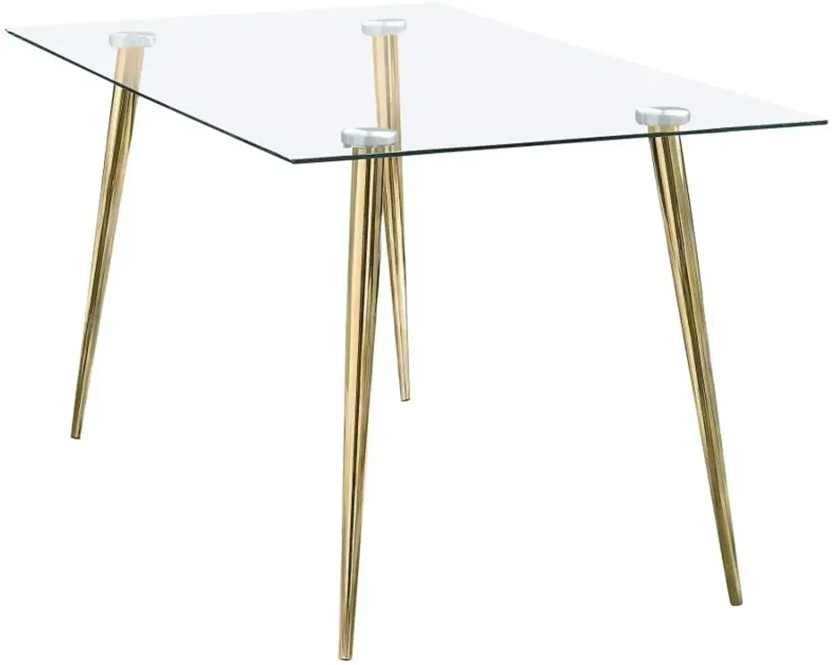 Aaliyah Rectangle Glass Top Dining Table