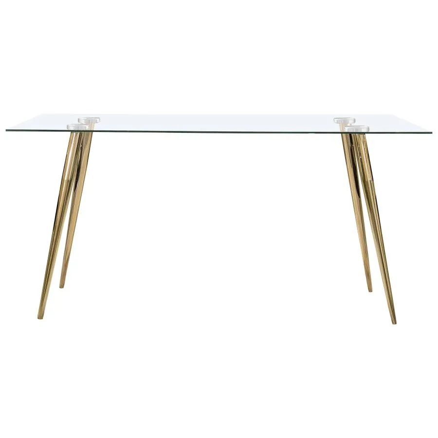 Aaliyah Rectangle Glass Top Dining Table