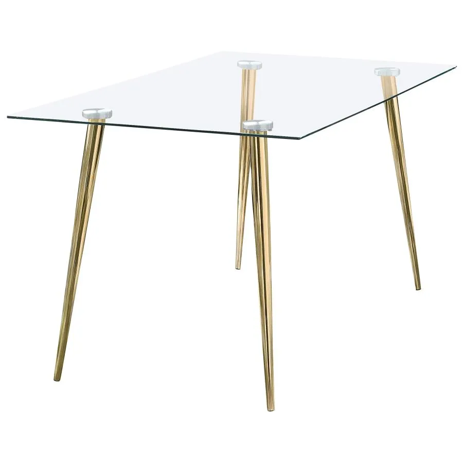 Aaliyah Rectangle Glass Top Dining Table