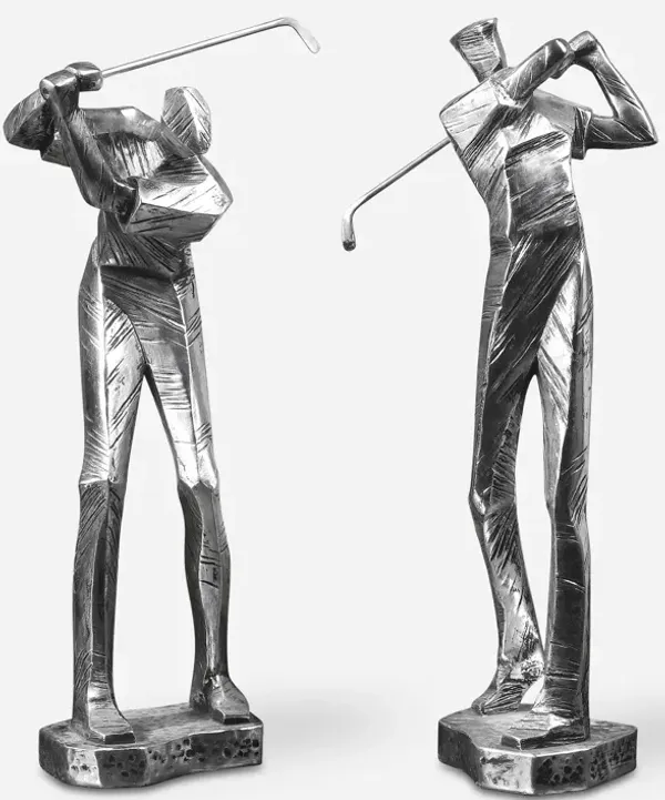 Practice Shot Metallic Statues, Set/2