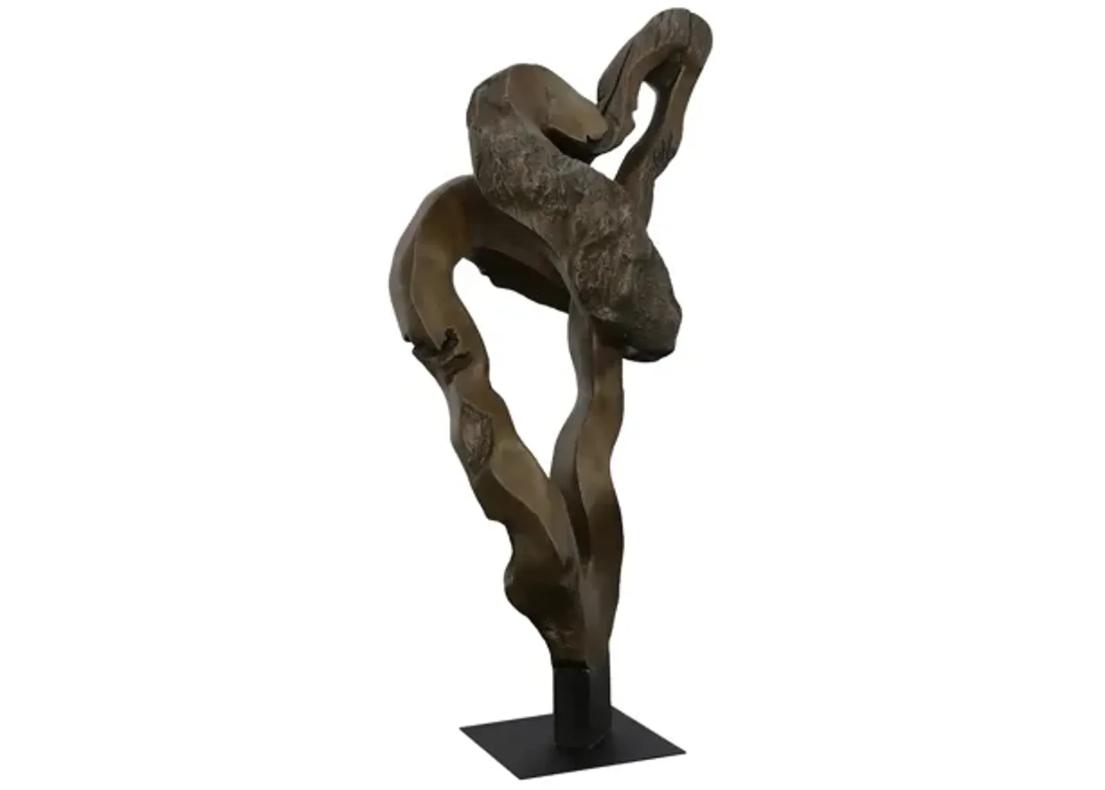 Cast Teak Root Sculpture, Resin, Bronze