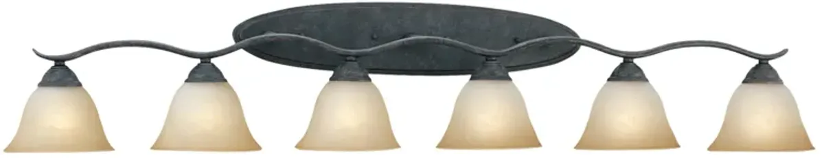 Prestige 54.5" Wide 6-Light Vanity Light - Sable Bronze