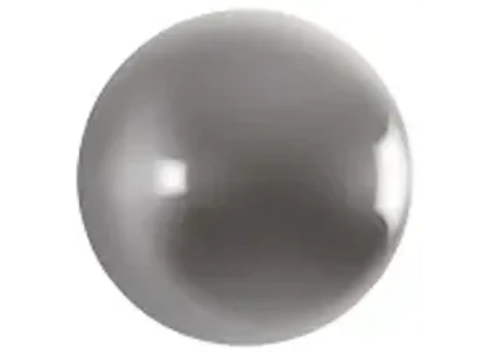 ball on the wall, small, polished aluminum finish