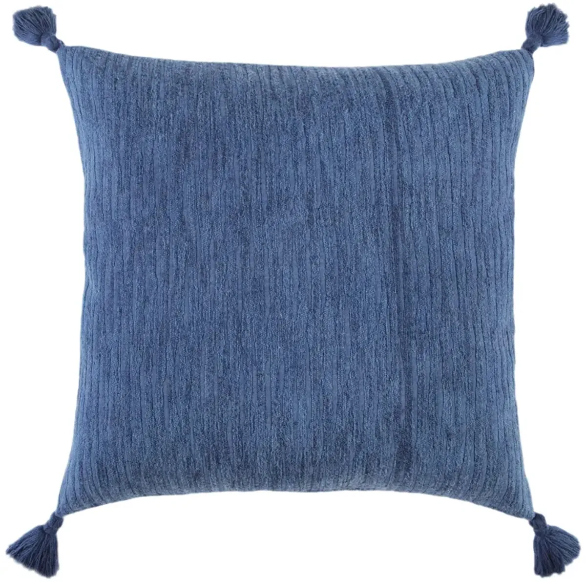 Solid With Tonal Abstract Pattern Blue Pillow