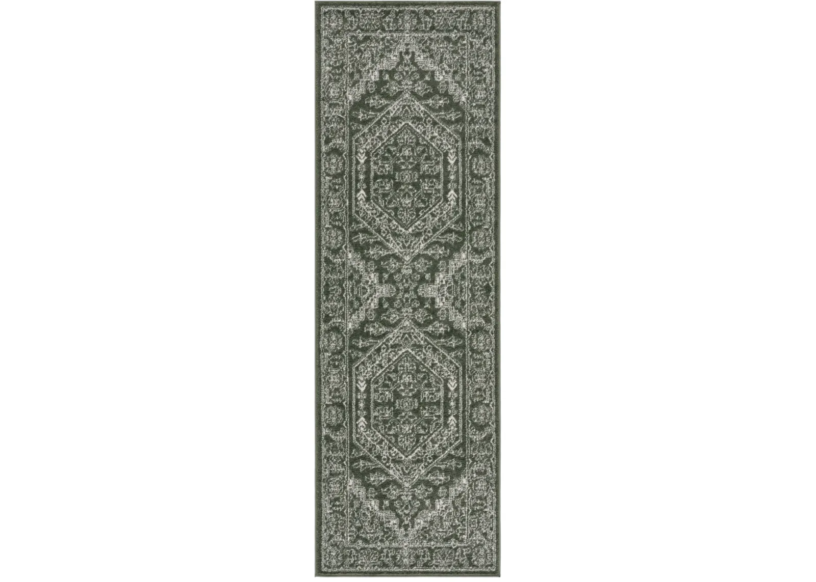 ADIRONDACK 108 DARK GREEN  2'-6' x 8' Runner Rug