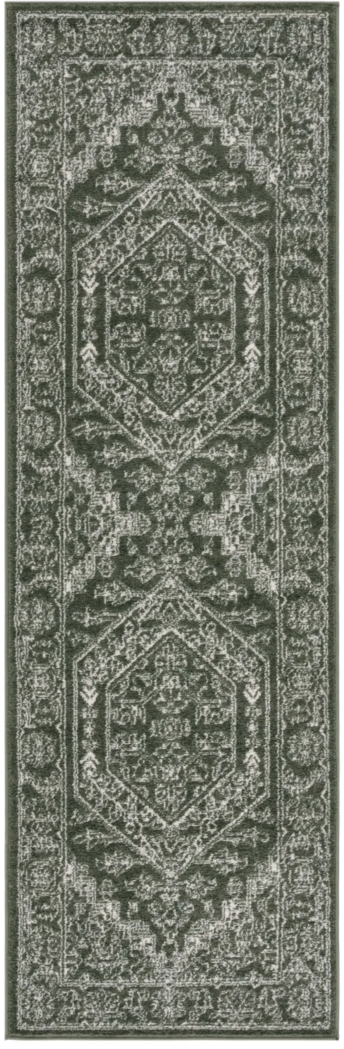 ADIRONDACK 108 DARK GREEN  2'-6' x 8' Runner Rug