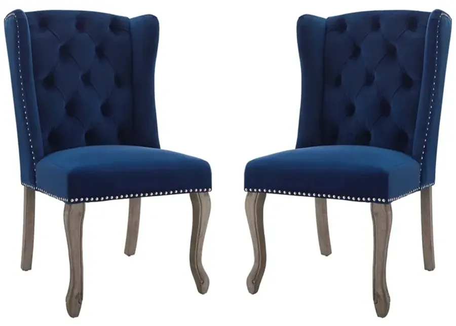 Apprise Side Chair Performance Velvet Set of 2