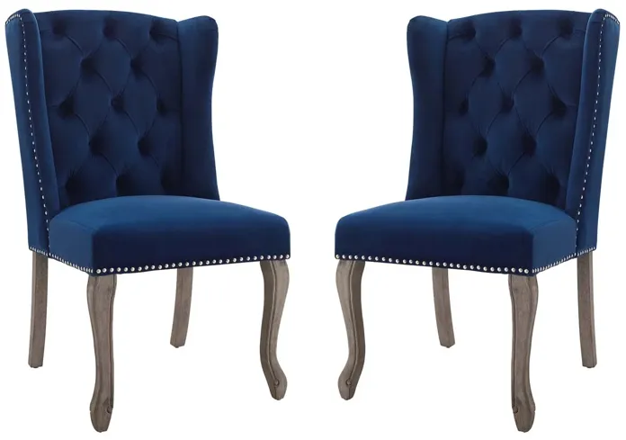 Apprise Side Chair Performance Velvet Set of 2