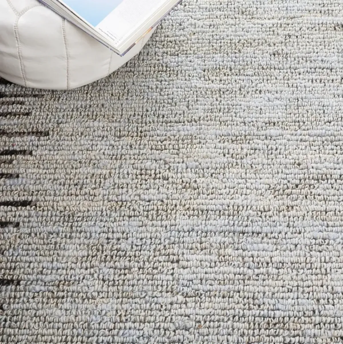 NATURAL FIBER 953 LIGHT BLUE  2'-3' x 8' Runner Rug