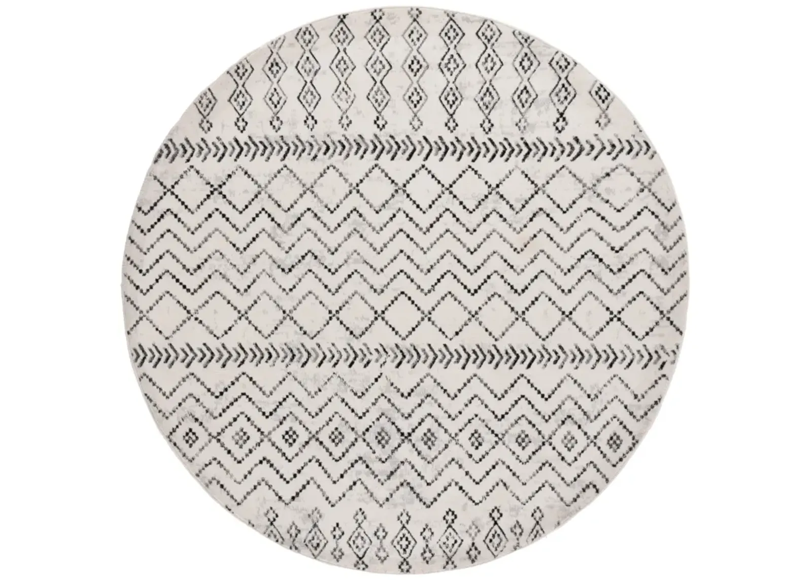 TEMPLE 105 IVORY  6'-7' x 6'-7' Round Round Rug