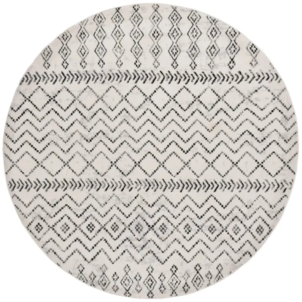 TEMPLE 105 IVORY  6'-7' x 6'-7' Round Round Rug