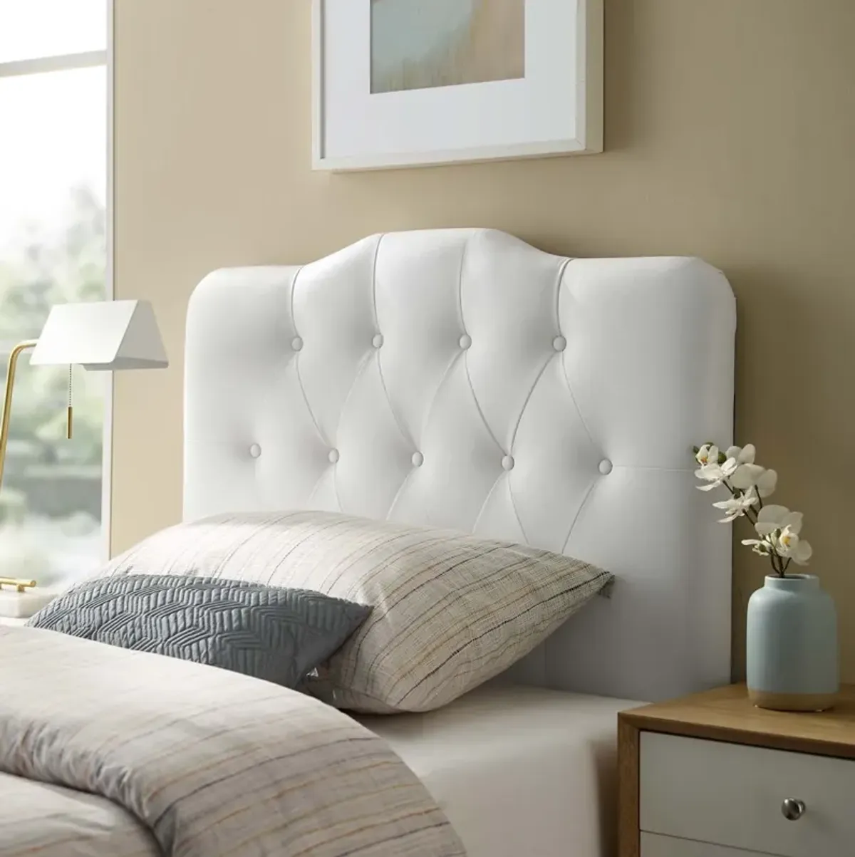 Annabel Twin Upholstered Vinyl Headboard