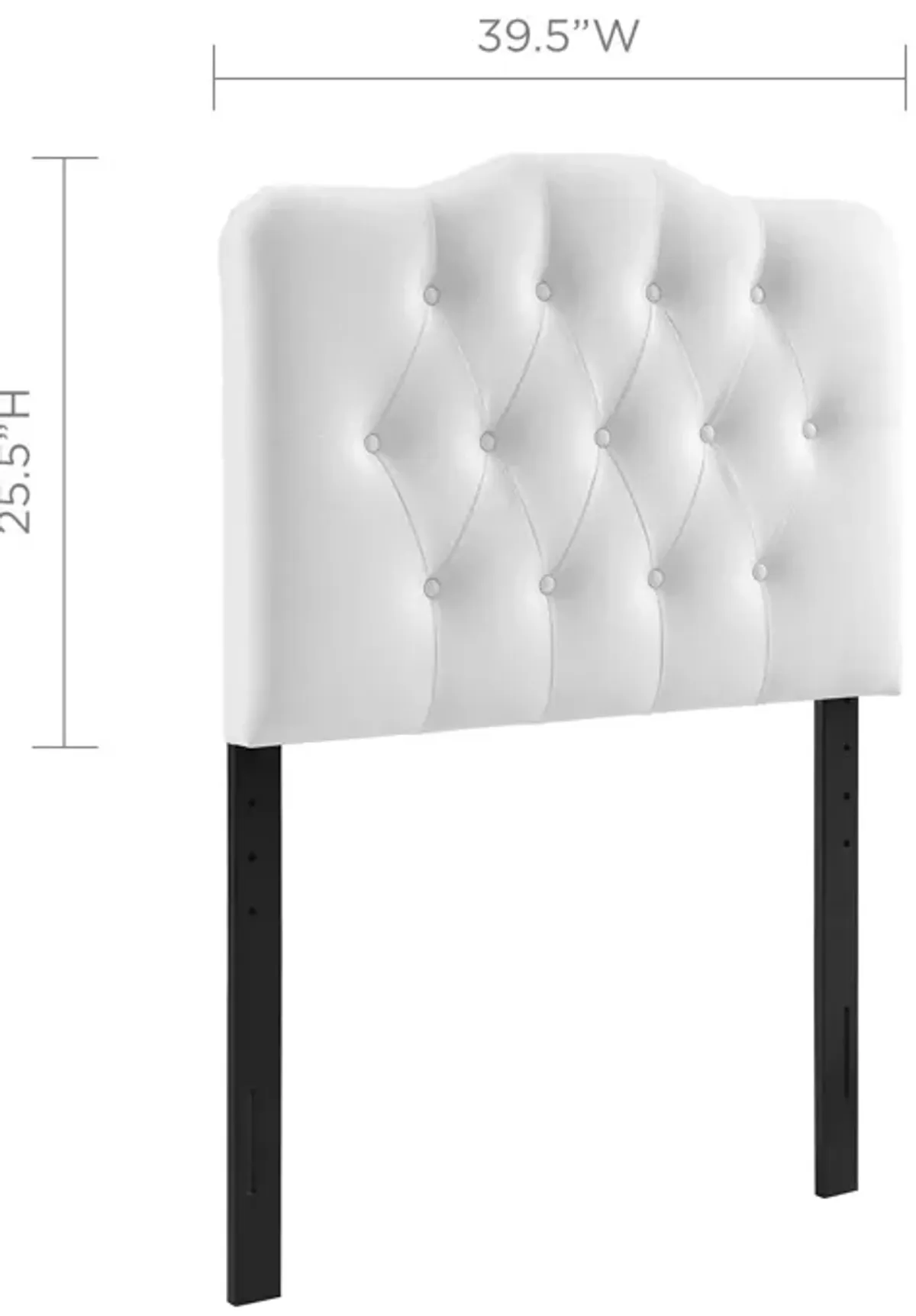 Annabel Twin Upholstered Vinyl Headboard