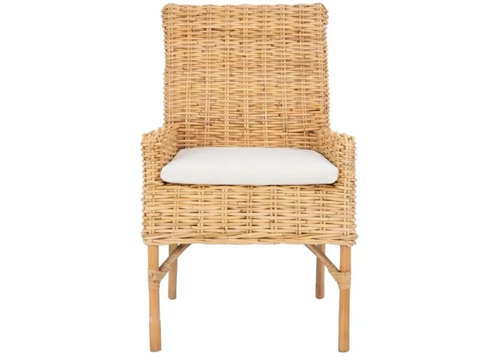 NANCY RATTAN ACCENT CHAIR W/ CUSHION