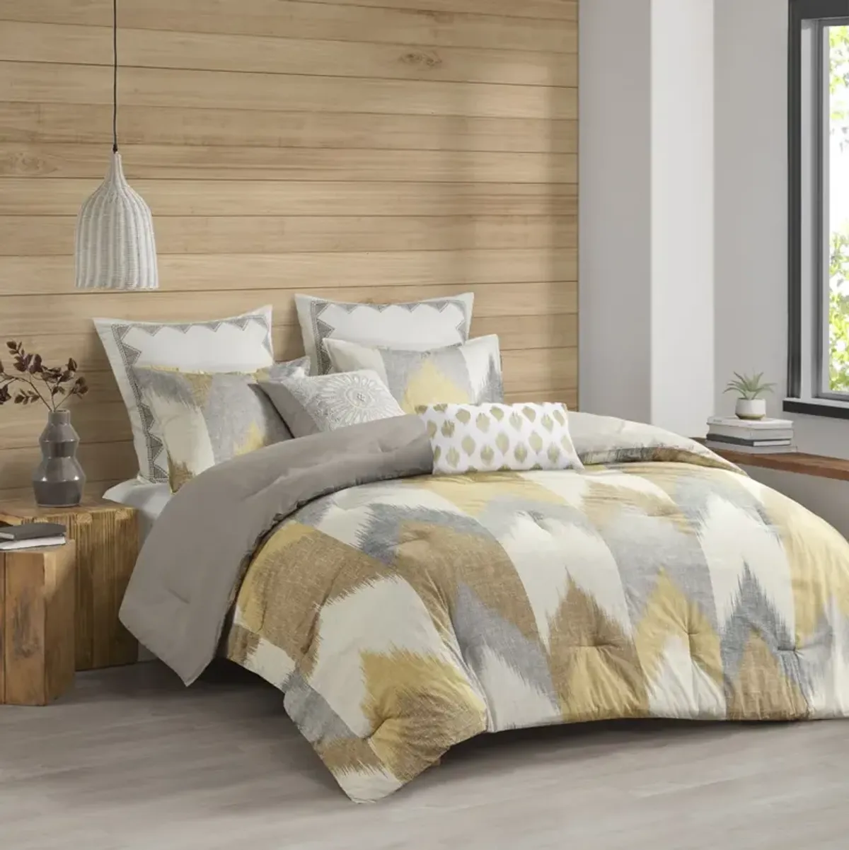 INK+IVY Alpine Yellow 3 Piece Comforter Mini Set