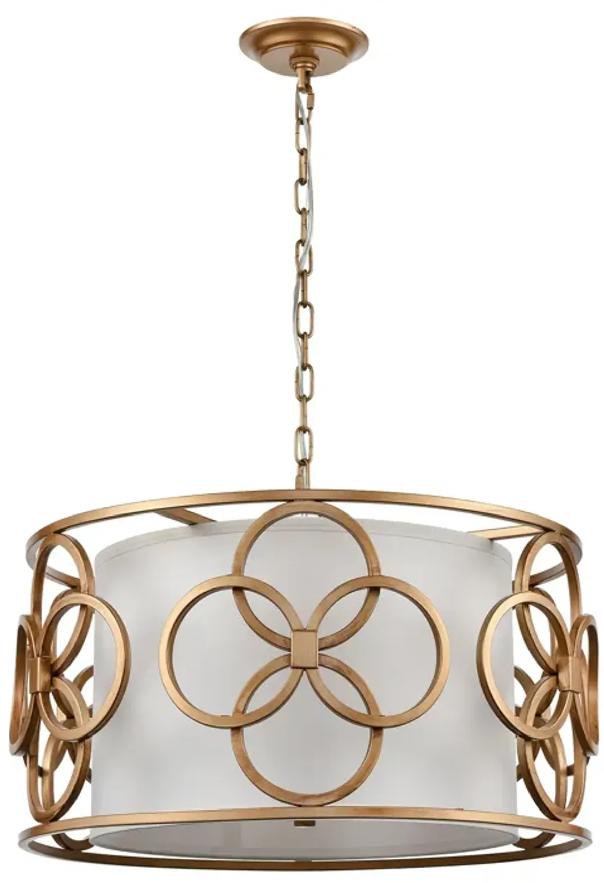 Botanic Avenue 22" Wide 4-Light Pendant - Antique Gold