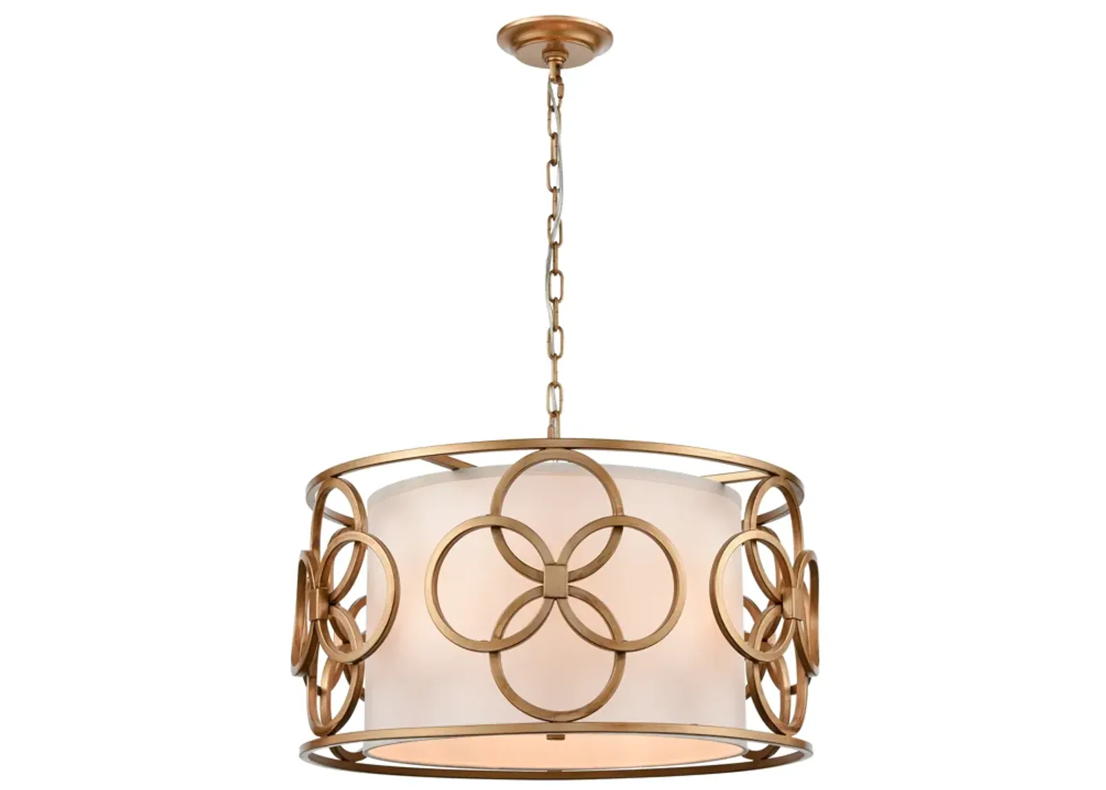 Botanic Avenue 22" Wide 4-Light Pendant - Antique Gold