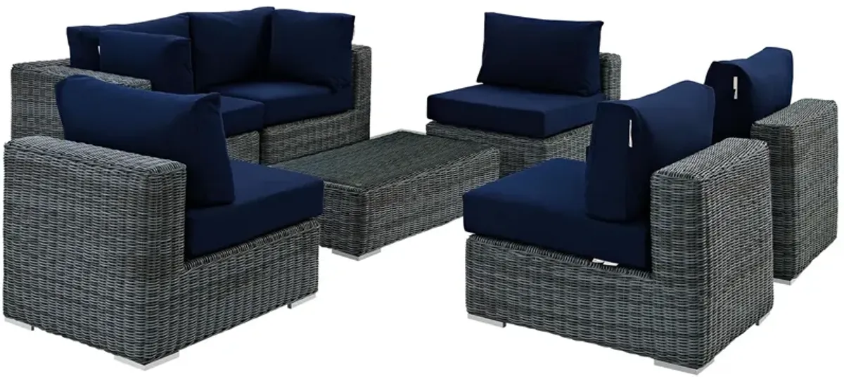 Summon 7-Piece Sunbrella Outdoor Sectional Set